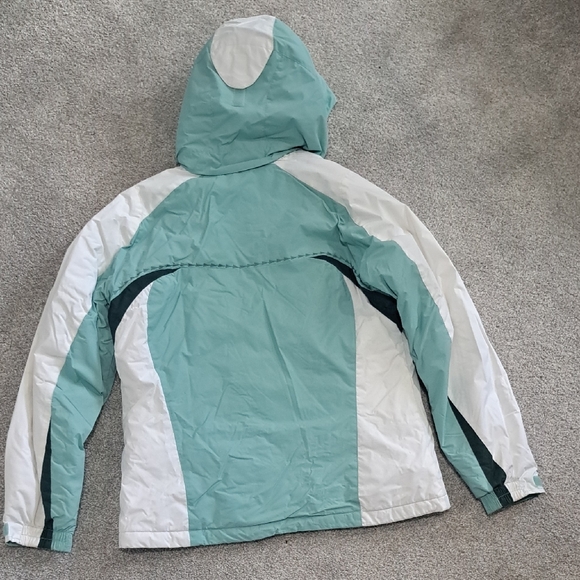 Columbia Aqua and White Outdoor Jacket - Picture 3 of 3